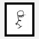 Half Face Black Wall Art Print Half Face Black Wall Art Print