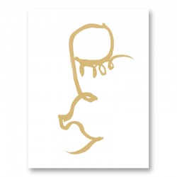 Half Face Gold Wall Art Print