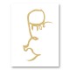 Half Face Gold Wall Art Print