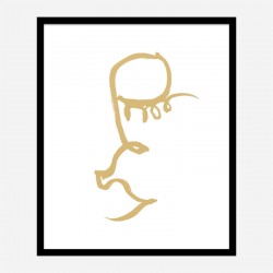 Half Face Gold Wall Art Print