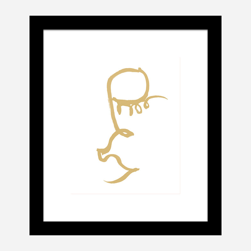 Half Face Gold Wall Art Print