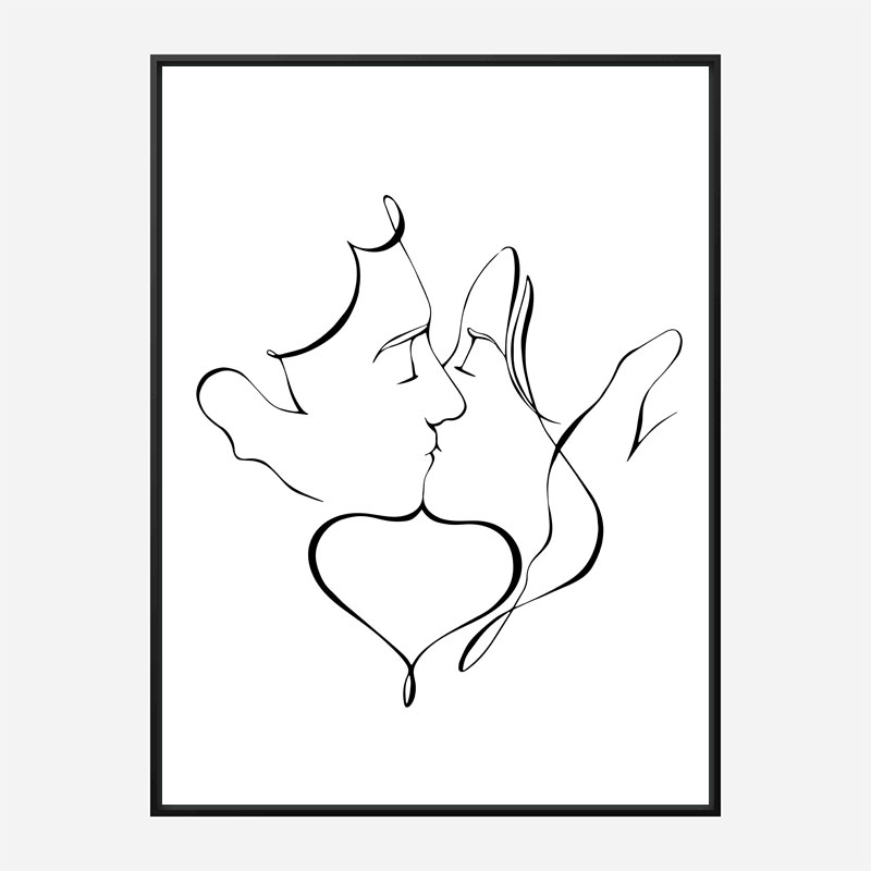 The Kiss Wall Art Print