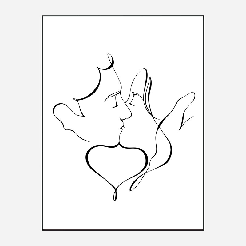 The Kiss Wall Art Print