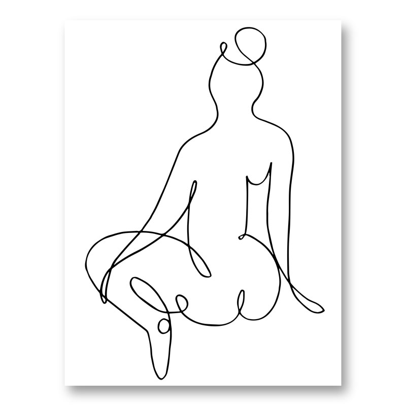 Nude Back Wall Art Print