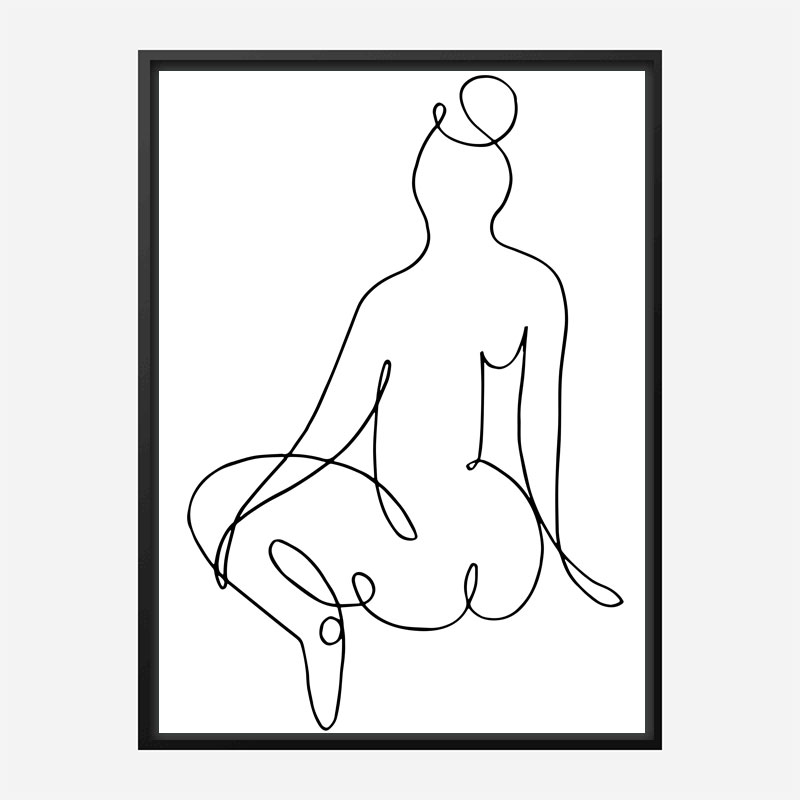 Nude Back Wall Art Print