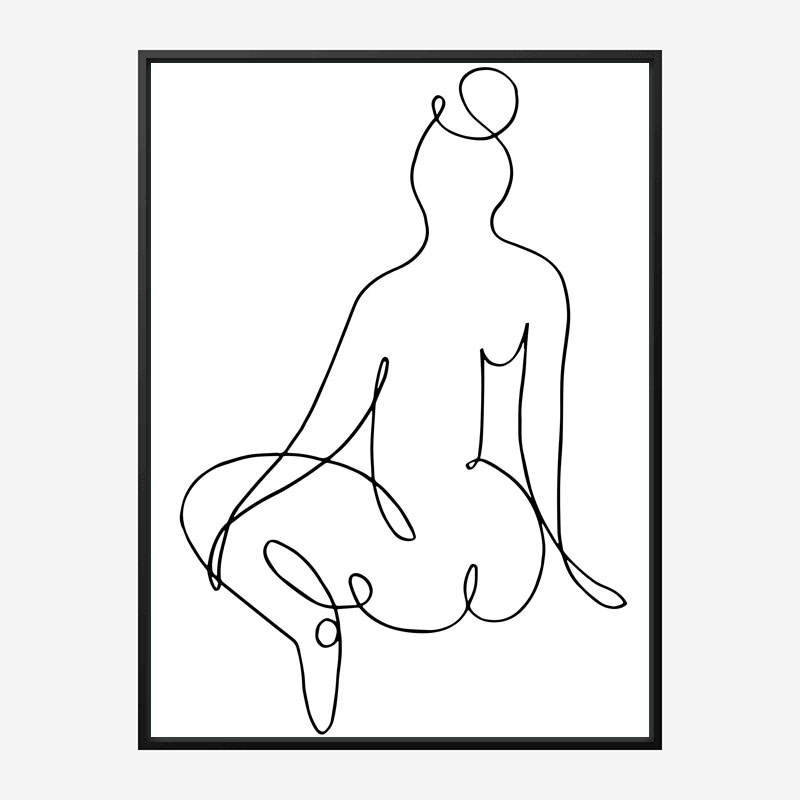 Nude Back Wall Art Print