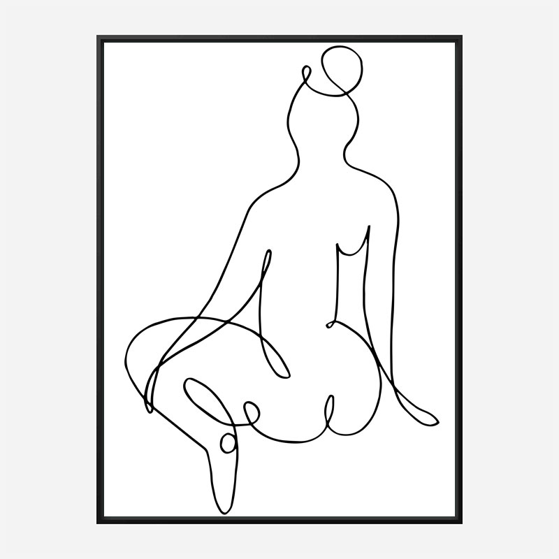 Nude Back Wall Art Print