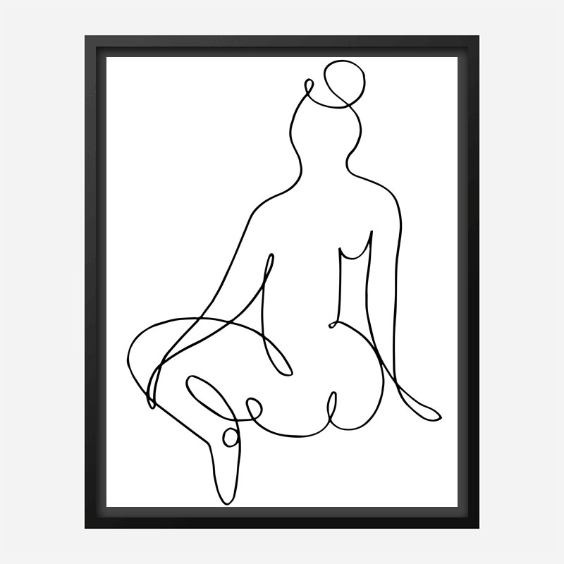 Nude Back Wall Art Print