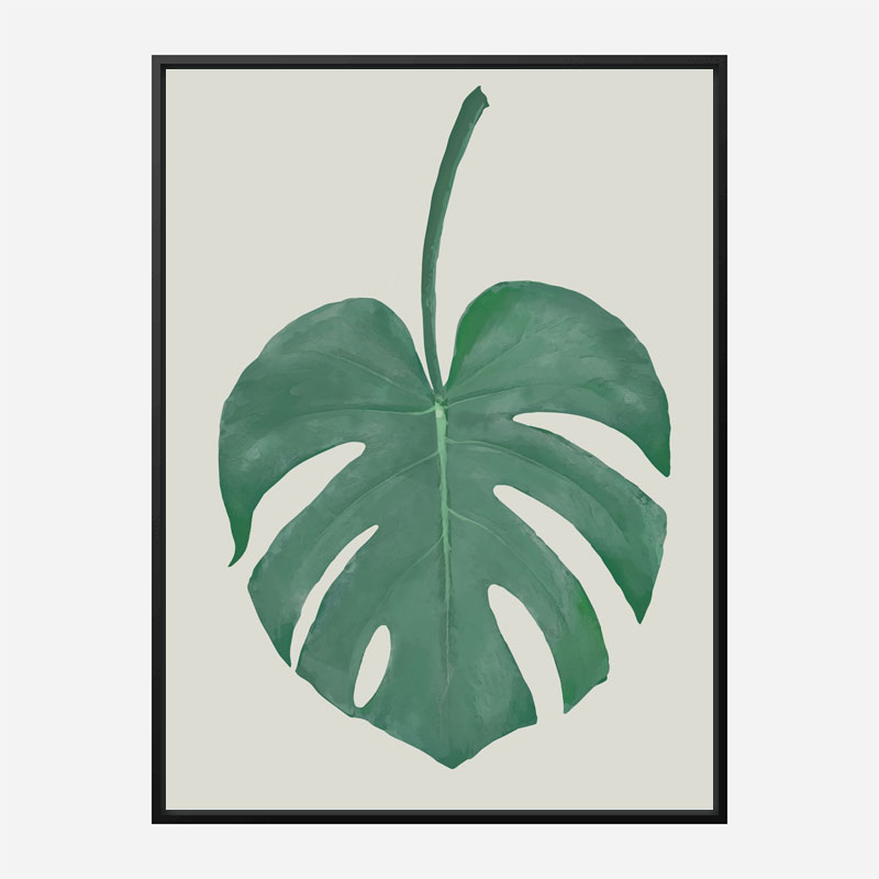 Monstera Aqua 05 Wall Art Print