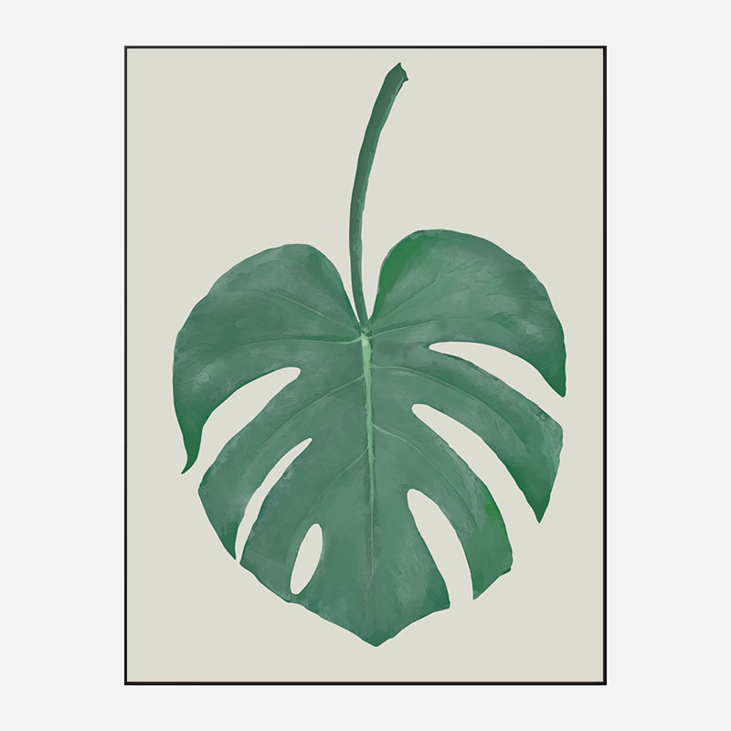 Monstera Aqua 05 Wall Art Print