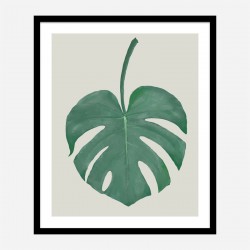 Monstera Aqua 05 Wall Art Print