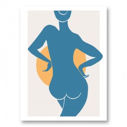 Blue Woman Wall Art Print