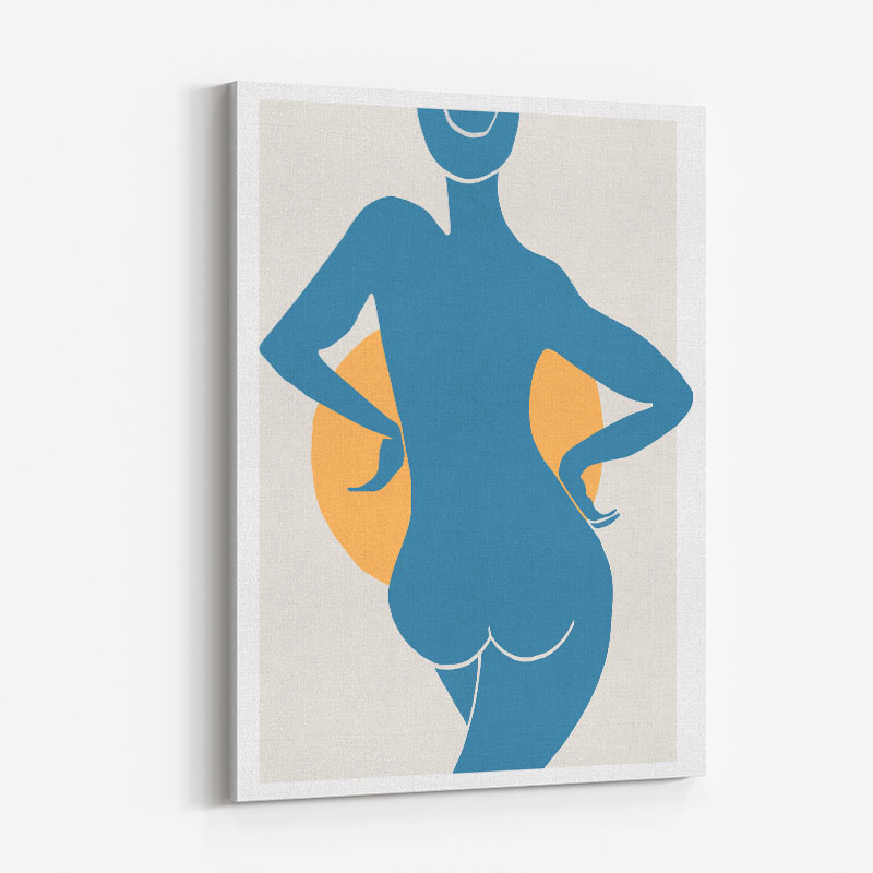 Blue Woman Wall Art Print