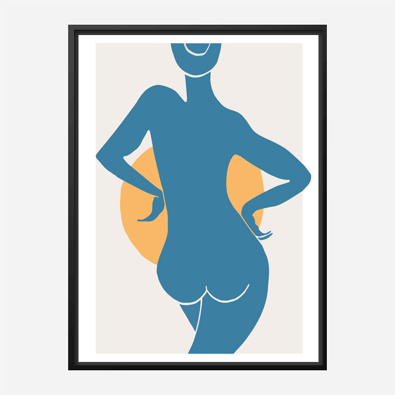 Blue Woman Wall Art Print