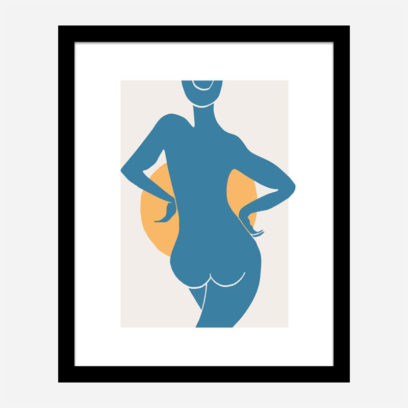 Blue Woman Wall Art Print