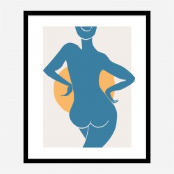 Blue Woman Wall Art Print