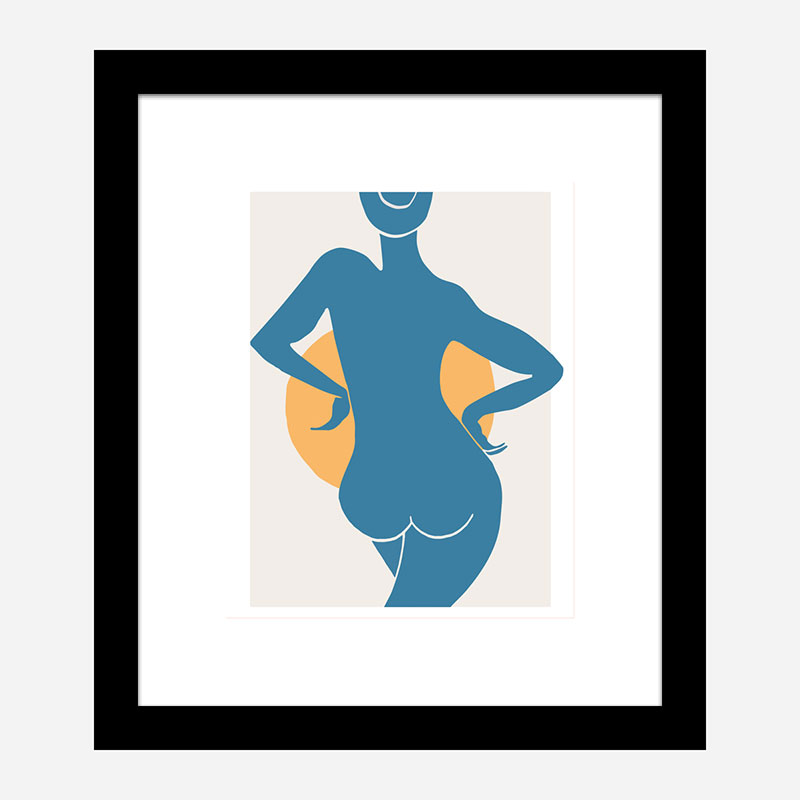 Blue Woman Wall Art Print