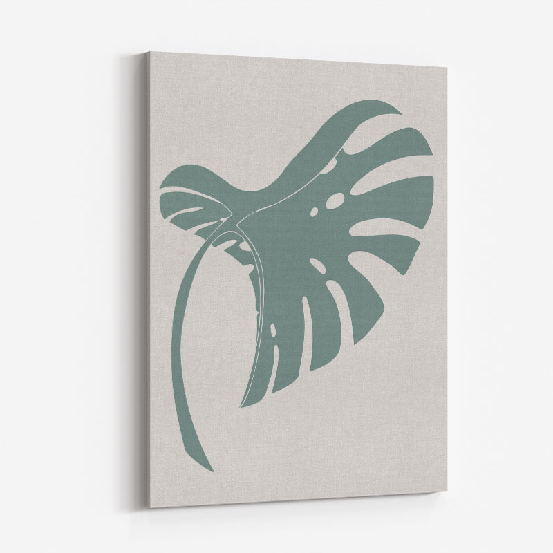 Monstera Bent Green Wall Art Print