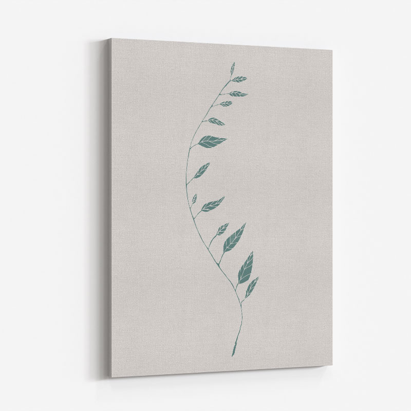 Wavy Branch Green Wall Art Print Wavy Branch Green Wall Art Print