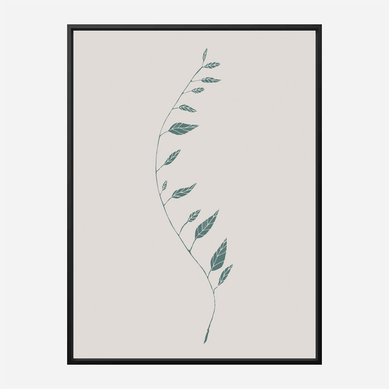 Wavy Branch Green Wall Art Print