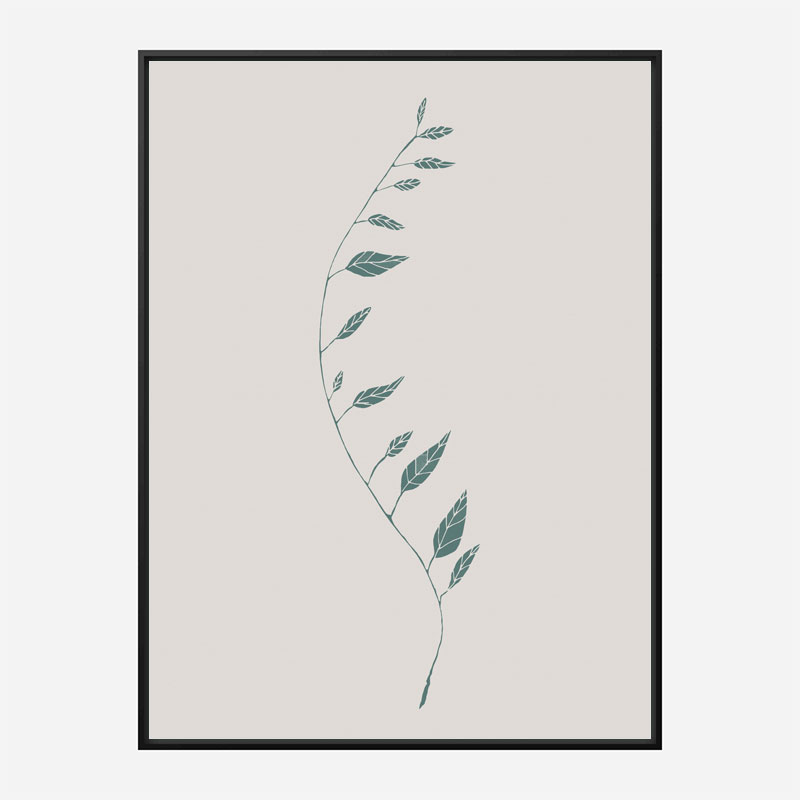 Wavy Branch Green Wall Art Print