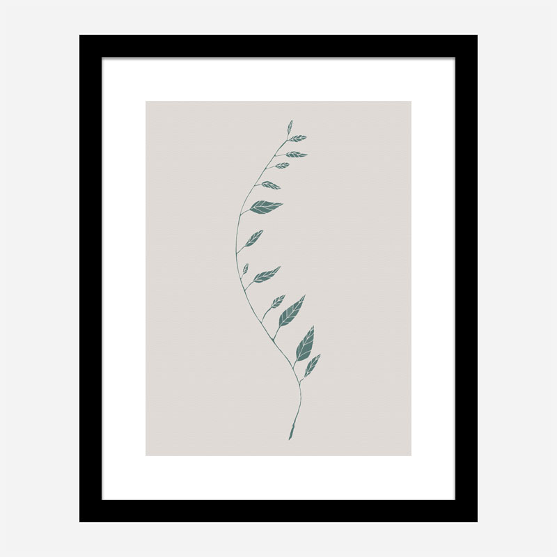 Wavy Branch Green Wall Art Print