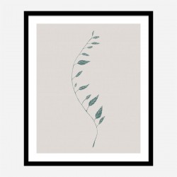 Wavy Branch Green Wall Art Print