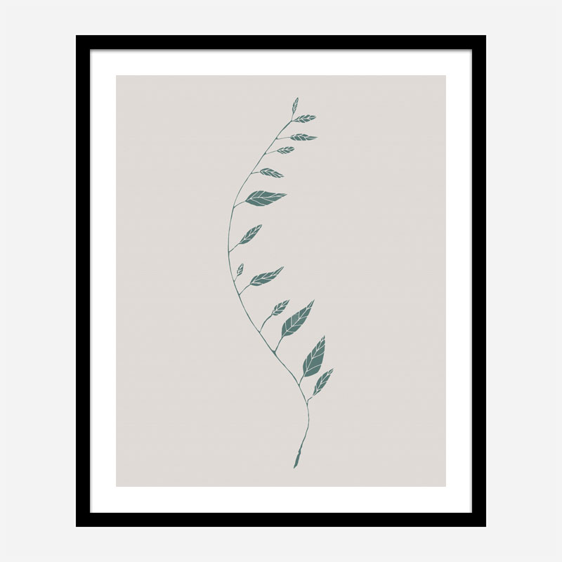 Wavy Branch Green Wall Art Print Wavy Branch Green Wall Art Print