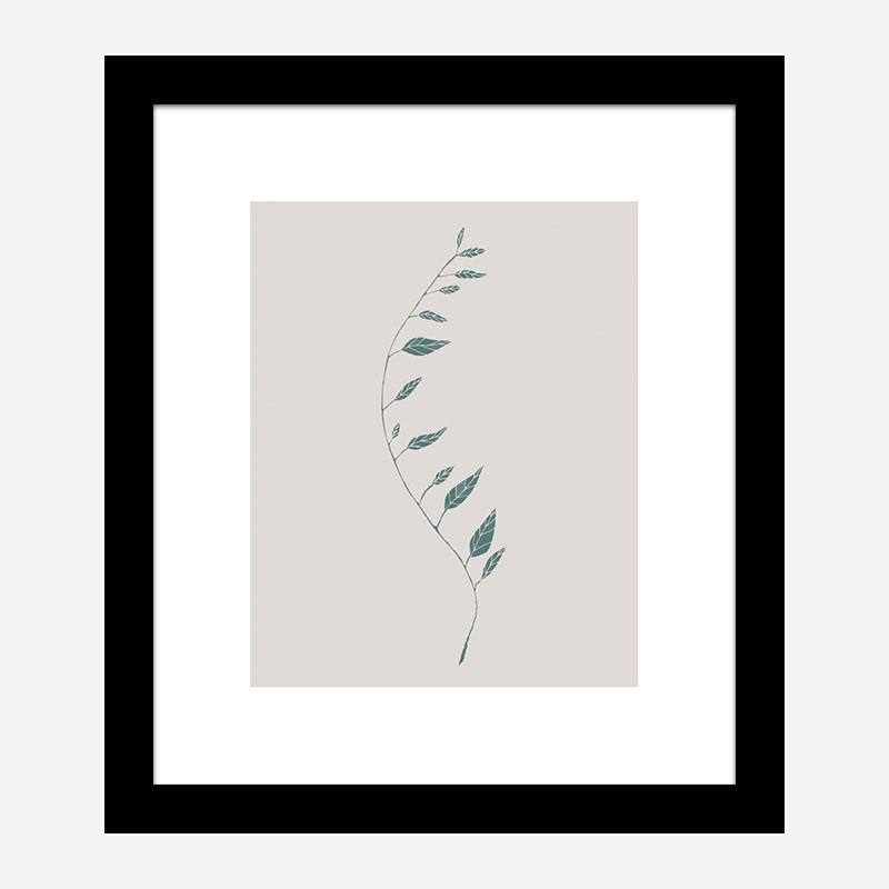 Wavy Branch Green Wall Art Print Wavy Branch Green Wall Art Print