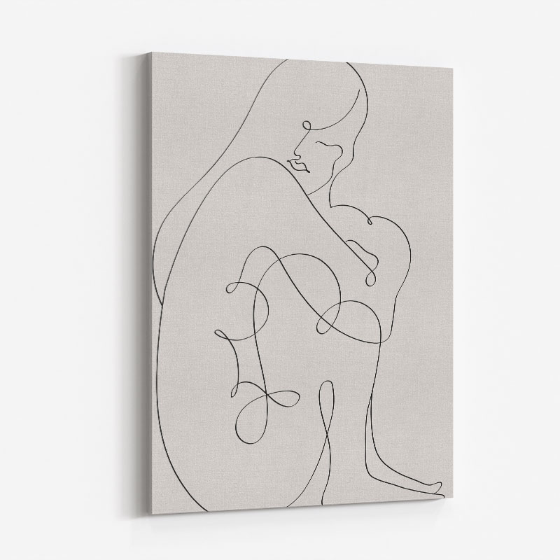 Woman Lines Black Wall Art Print Woman Lines Black Wall Art Print