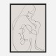 Woman Lines Black Wall Art Print Woman Lines Black Wall Art Print