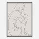 Woman Lines Black Wall Art Print Woman Lines Black Wall Art Print