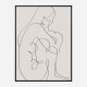 Woman Lines Black Wall Art Print Woman Lines Black Wall Art Print