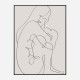 Woman Lines Black Wall Art Print Woman Lines Black Wall Art Print