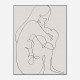 Woman Lines Black Wall Art Print Woman Lines Black Wall Art Print