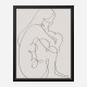 Woman Lines Black Wall Art Print Woman Lines Black Wall Art Print