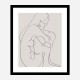 Woman Lines Black Wall Art Print