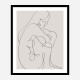 Woman Lines Black Wall Art Print Woman Lines Black Wall Art Print