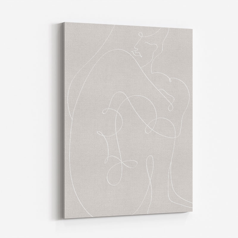 Woman Lines White Wall Art Print Woman Lines White Wall Art Print