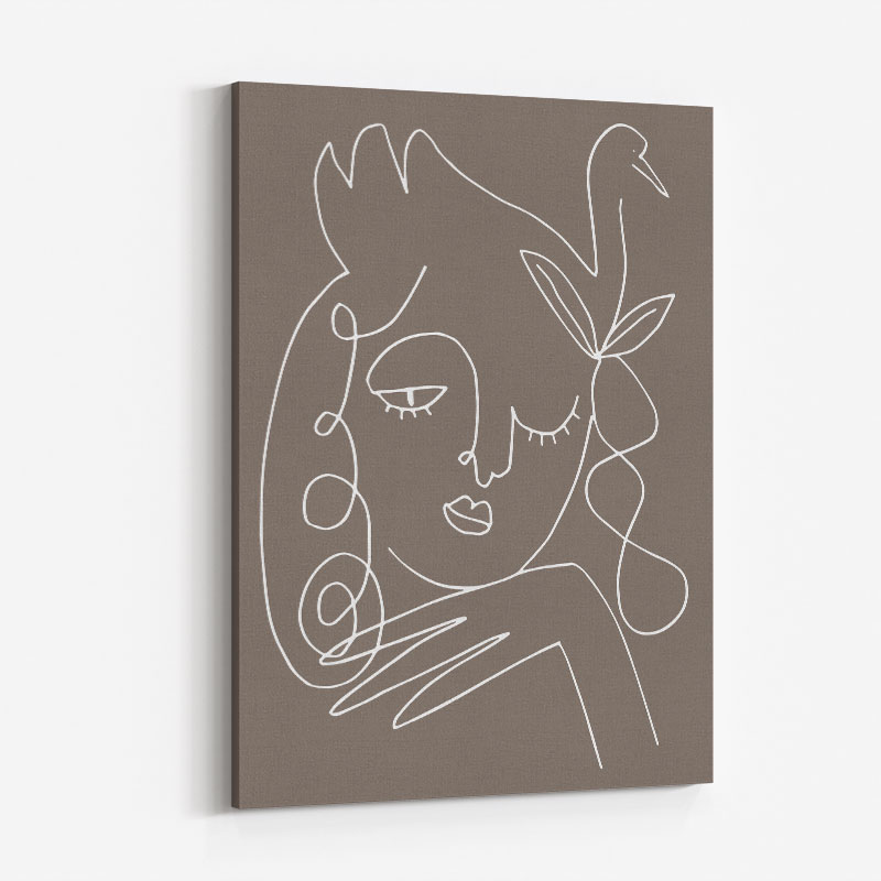 The Swan Brown Wall Art Print The Swan Brown Wall Art Print