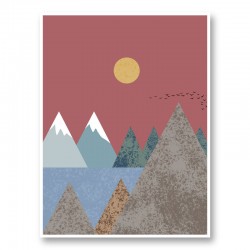 Mountain Landscape Wall Art Print