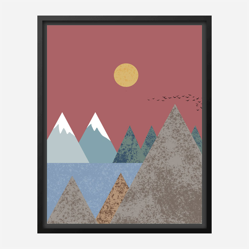 Mountain Landscape Wall Art Print Mountain Landscape Wall Art Print