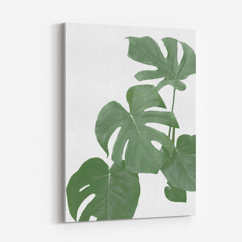 Monstera Aqua 03 Wall Art Print