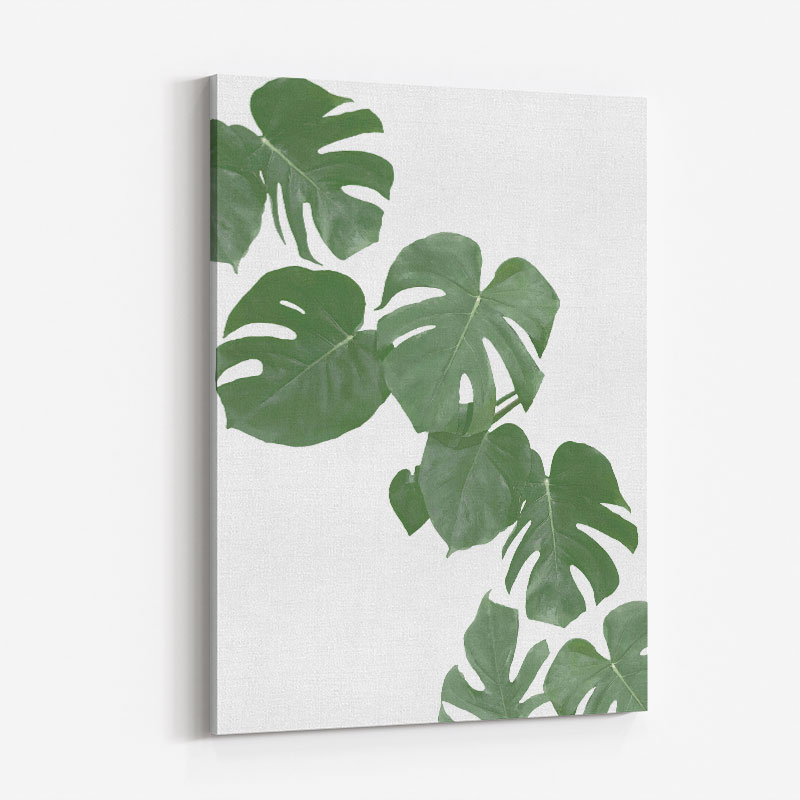 Monstera Aqua 02 Wall Art Print