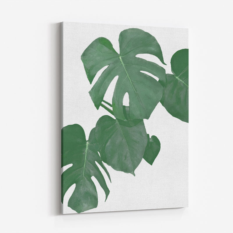 Monstera Aqua 01 Wall Art Print