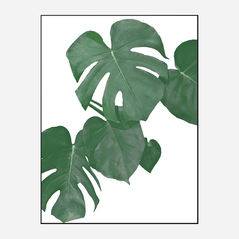 Monstera Aqua 01 Wall Art Print