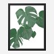 Monstera Aqua 01 Wall Art Print