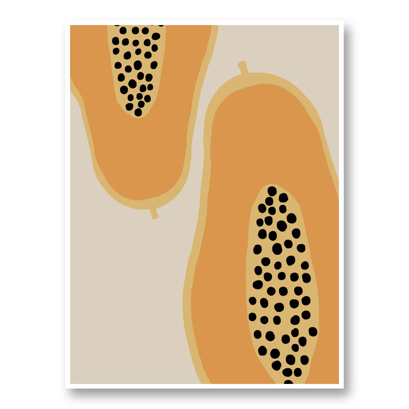 Papaya Fruit Wall Art Print