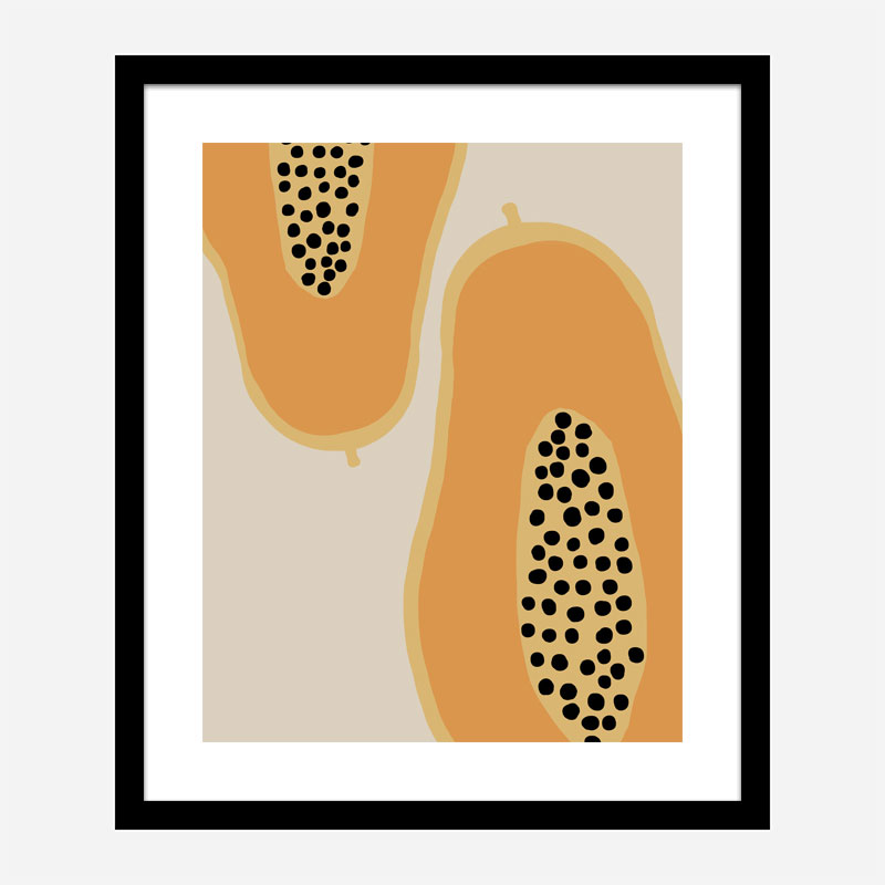 Papaya Fruit Wall Art Print