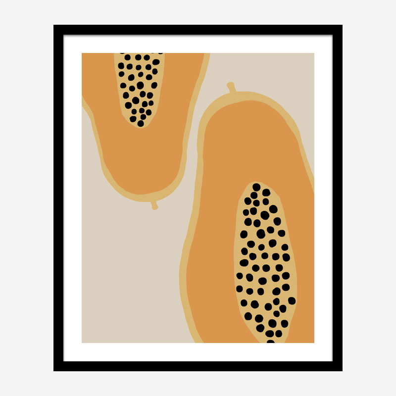 Papaya Fruit Wall Art Print